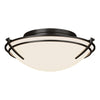 Hubbardton Forge Oil Rubbed Bronze Opal Glass (Gg) Presidio Tryne Flush Mount