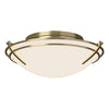 Hubbardton Forge Modern Brass Opal Glass (Gg) Presidio Tryne Flush Mount