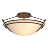 Hubbardton Forge Bronze Opal Glass (Gg) Presidio Tryne Small Semi-Flush