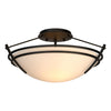 Hubbardton Forge Black Opal Glass (Gg) Presidio Tryne Small Semi-Flush