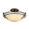 Hubbardton Forge Natural Iron Opal Glass (Gg) Presidio Tryne Small Semi-Flush