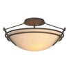 Hubbardton Forge Natural Iron Sand Glass (Ss) Presidio Tryne Small Semi-Flush