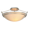 Hubbardton Forge Vintage Platinum Sand Glass (Ss) Presidio Tryne Small Semi-Flush