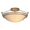 Hubbardton Forge Soft Gold Sand Glass (Ss) Presidio Tryne Small Semi-Flush