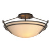 Hubbardton Forge Oil Rubbed Bronze Sand Glass (Ss) Presidio Tryne Small Semi-Flush