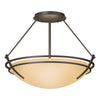 Hubbardton Forge Dark Smoke Sand Glass (Ss) Presidio Tryne Semi-Flush