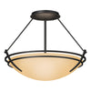 Hubbardton Forge Black Sand Glass (Ss) Presidio Tryne Semi-Flush