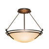 Hubbardton Forge Natural Iron Opal Glass (Gg) Presidio Tryne Semi-Flush