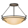 Hubbardton Forge Natural Iron Sand Glass (Ss) Presidio Tryne Semi-Flush