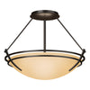 Hubbardton Forge Oil Rubbed Bronze Sand Glass (Ss) Presidio Tryne Semi-Flush