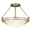 Hubbardton Forge Modern Brass Opal Glass (Gg) Presidio Tryne Semi-Flush