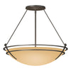 Hubbardton Forge Dark Smoke Sand Glass (Ss) Presidio Tryne Large Semi-Flush