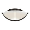 Hubbardton Forge Oil Rubbed Bronze Opal Glass (Gg) Compass Flush Mount