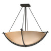 Hubbardton Forge Dark Smoke Sand Glass (Ss) Compass Large Semi-Flush