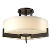 Hubbardton Forge Oil Rubbed Bronze Opal Glass (Gg) Axis Semi-Flush