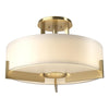 Hubbardton Forge Modern Brass Opal Glass (Gg) Axis Semi-Flush