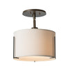 Hubbardton Forge Dark Smoke Flax Shade (Se) Exos Single Shade Semi-Flush