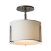 Hubbardton Forge Dark Smoke Light Grey Shade (Sj) Exos Single Shade Semi-Flush