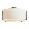 Hubbardton Forge Natural Iron Natural Anna Inner Shade & Natural Anna Outer Shade Exos Large Double Shade Semi-Flush