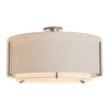 Hubbardton Forge Natural Iron Natural Anna Inner Shade & Flax Outer Shade Exos Large Double Shade Semi-Flush