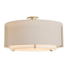 Hubbardton Forge Soft Gold Natural Anna Inner Shade & Flax Outer Shade Exos Large Double Shade Semi-Flush