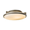 Hubbardton Forge Dark Smoke Opal Glass (Gg) Metra Flush Mount