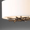 Hubbardton Forge Bronze Natural Anna Shade (Sf) Brindille Semi-Flush