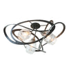 Hubbardton Forge Dark Smoke Clear Glass (Zm) Nest Semi-Flush