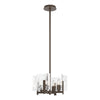 Hubbardton Forge Bronze White Swirl Glass (Yr) Arc 4-Light Semi-Flush/Pendant