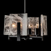 Hubbardton Forge Black White Swirl Glass (Yr) Arc 4-Light Semi-Flush/Pendant