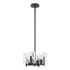 Hubbardton Forge Oil Rubbed Bronze White Swirl Glass (Yr) Arc 4-Light Semi-Flush/Pendant