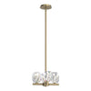 Hubbardton Forge Soft Gold Crystal Gatsby 4-Light Semi-Flush/Pendant