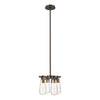 Hubbardton Forge Bronze Clear Glass (Zm) Eos Semi-Flush/Pendant