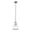 Hubbardton Forge Black Clear Glass (Zm) Caliper Pendant