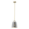 Hubbardton Forge Modern Brass Plated Smoke Glass (Ps) Caliper Pendant