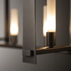 Hubbardton Forge Dark Smoke Frosted Glass (Fd) Triomphe 9-Light Linear Pendant