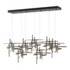 Hubbardton Forge Bronze Cast Glass (Yc) Tura 7-Light Frosted Glass Pendant