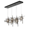 Hubbardton Forge Dark Smoke Cast Glass (Yc) Tura 7-Light Frosted Glass Pendant