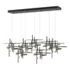 Hubbardton Forge Natural Iron Cast Glass (Yc) Tura 7-Light Frosted Glass Pendant