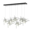 Hubbardton Forge Vintage Platinum Cast Glass (Yc) Tura 7-Light Frosted Glass Pendant