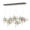 Hubbardton Forge Soft Gold Cast Glass (Yc) Tura 7-Light Frosted Glass Pendant