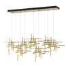 Hubbardton Forge Modern Brass Cast Glass (Yc) Tura 7-Light Frosted Glass Pendant