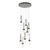 Hubbardton Forge Oil Rubbed Bronze Clear Glass With White Threading (Yj) Link 9-Light Blown Glass Pendant