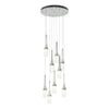 Hubbardton Forge Vintage Platinum Clear Bubble Glass (Yg) Link 9-Light Blown Glass Pendant