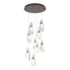 Hubbardton Forge Bronze Crystal Luma 9-Light Large Crystal Pendant