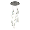 Hubbardton Forge Dark Smoke Crystal Luma 9-Light Large Crystal Pendant