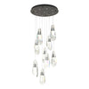 Hubbardton Forge Natural Iron Crystal Luma 9-Light Large Crystal Pendant