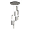 Hubbardton Forge Natural Iron Clear Glass (Zm) Exos Glass 9-Light Pendant