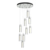 Hubbardton Forge Vintage Platinum Clear Glass (Zm) Exos Glass 9-Light Pendant