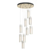 Hubbardton Forge Modern Brass Opal Glass (Gg) Exos Glass 9-Light Pendant